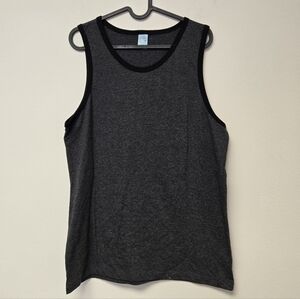Pacific Sleeveless Tank Top Charcoal Heather Grey S